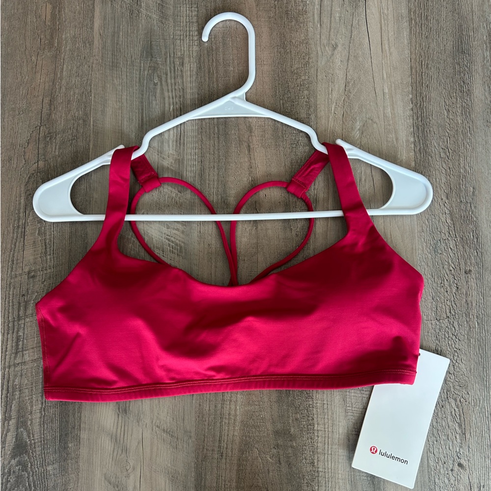 NWT Lululemon Free to Be Bra Sz 12 *ruby red - a/b cup*